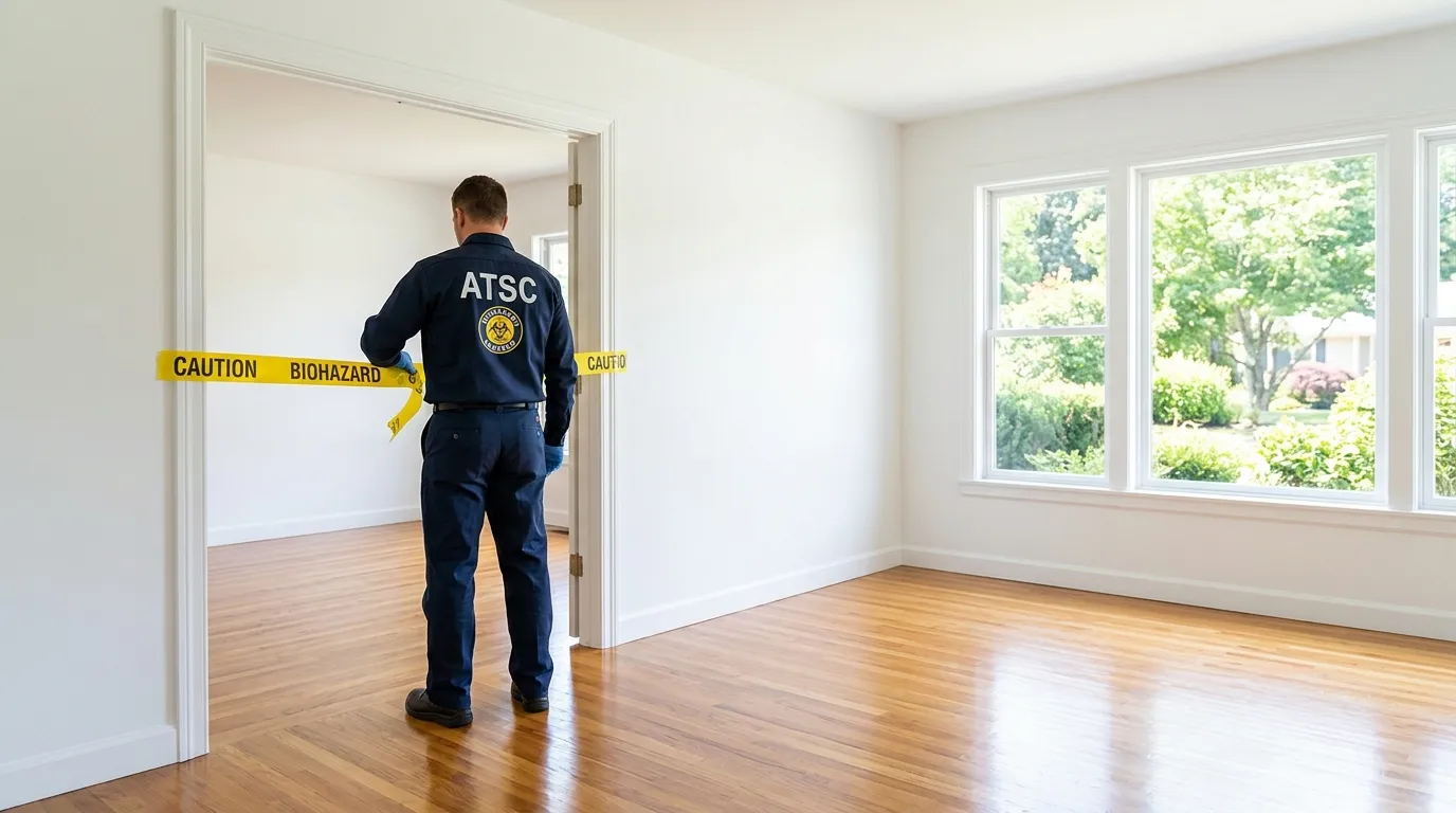 Certified biohazard cleanup crew performing Crime Scene Cleanup in Franklin Park